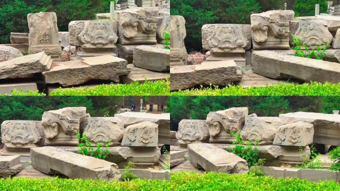 北京圆明园遗址皇家园林石雕艺术圆明园废墟