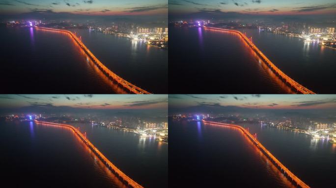 大桥 跨海大桥夜景