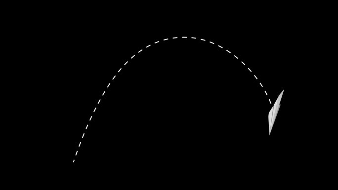 白色纸飞机航线多角度运动通道03