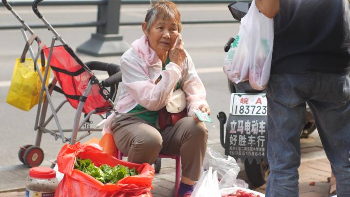 马路边卖菜的老奶奶1