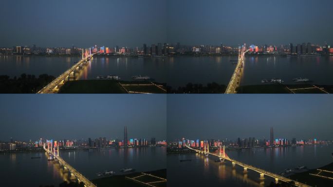 武汉长江二桥夜景