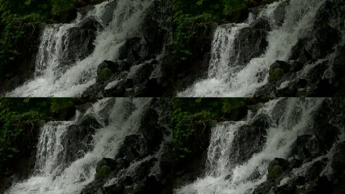 高山流水山涧瀑布溪流溪水流水水源山水自然