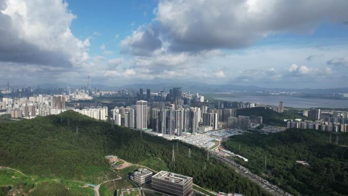 城市风光航拍-深圳福田区香蜜湖街道