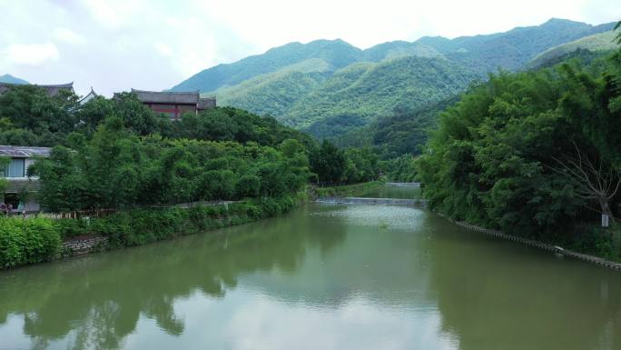 航拍长泰龙人古琴村