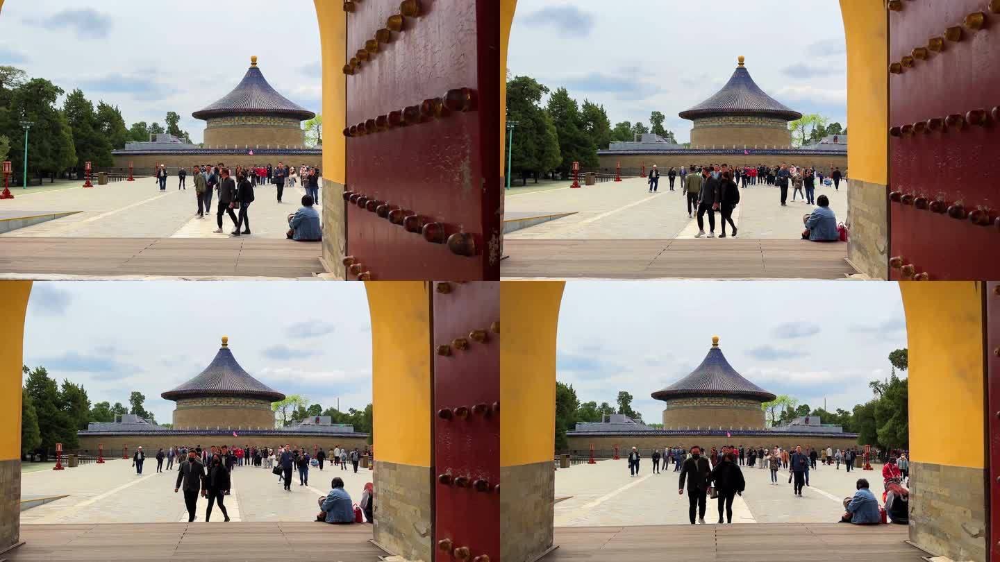 北京天坛公园皇穹宇古建筑回音壁天坛公园内