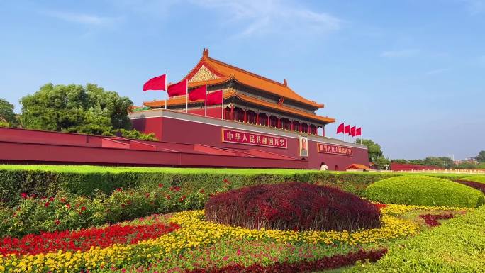 首都北京天安门城楼天安门广场美丽的天安门