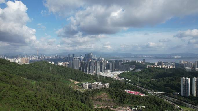 城市风光航拍-深圳福田区香蜜湖街道