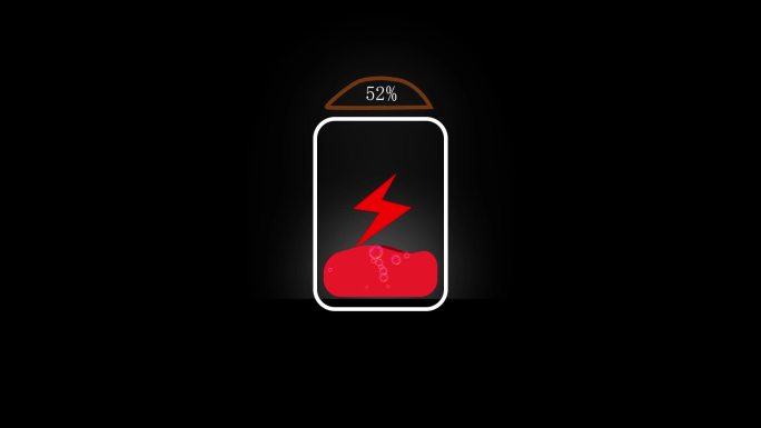 电池充电耗电动画 77%
