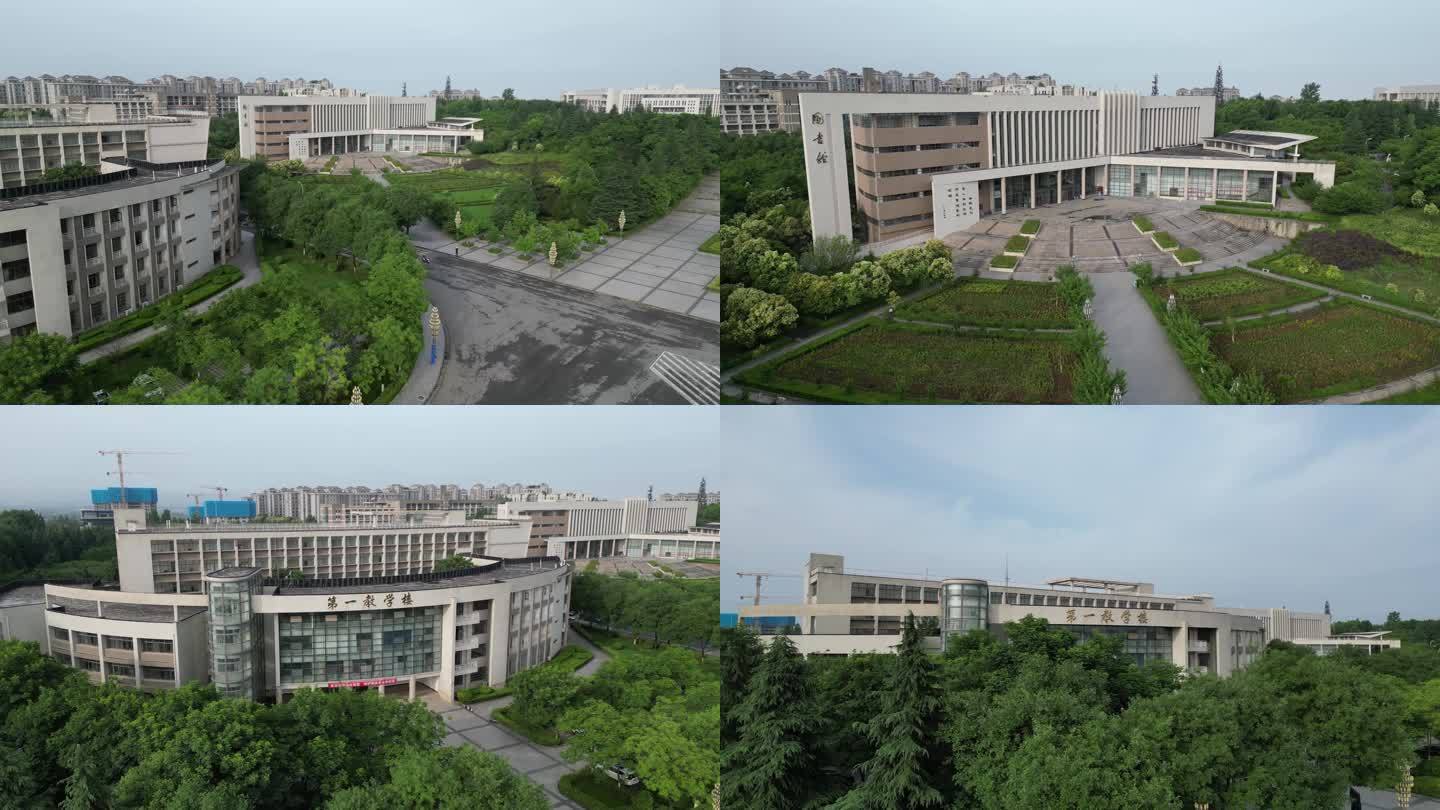 西安财经大学长安校区校园环境空景航拍3