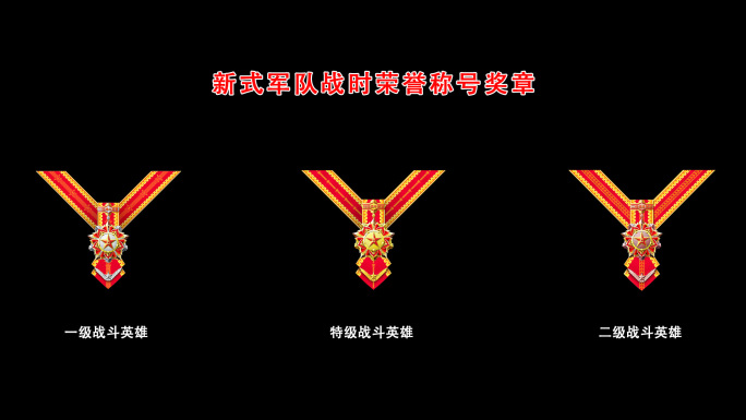 新式军队战时荣誉称号奖章带通道视频
