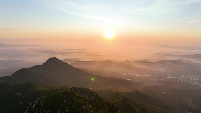 日出 云海 航拍 高山