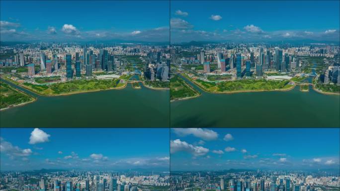 4K深圳前海航拍城市宣传片素材