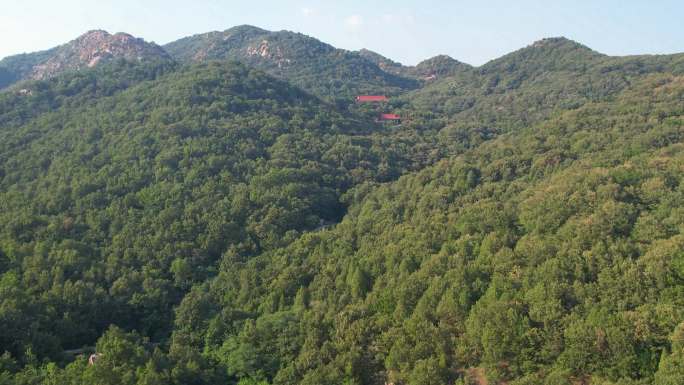 莲青山  山 山脉 航拍滕州 景区