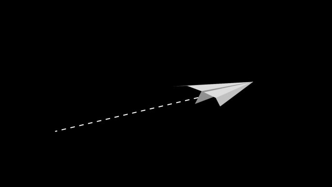 白色纸飞机航线多角度运动通道10