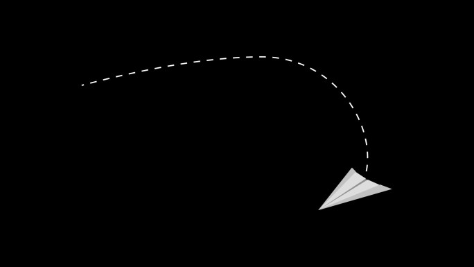 白色纸飞机航线多角度运动通道02