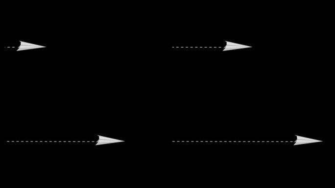 白色纸飞机航线多角度运动通道07