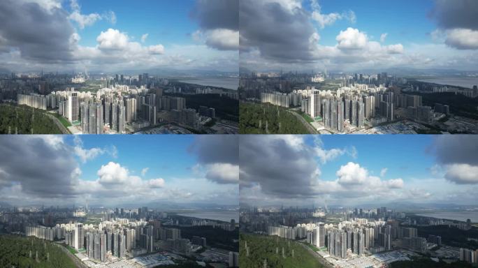 城市风光航拍-深圳福田区香蜜湖街道
