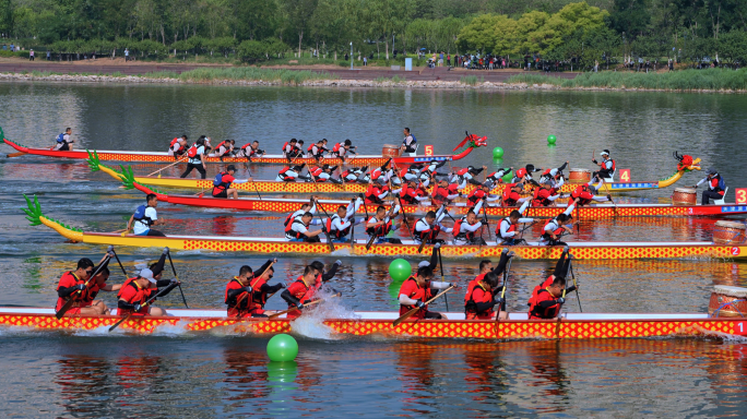 端午端午节龙舟赛划龙舟传统龙舟力量运动赛