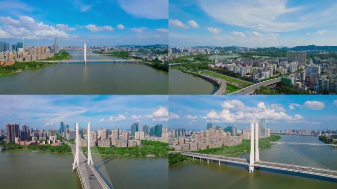 航拍 合生大桥  惠州江北   城市发展