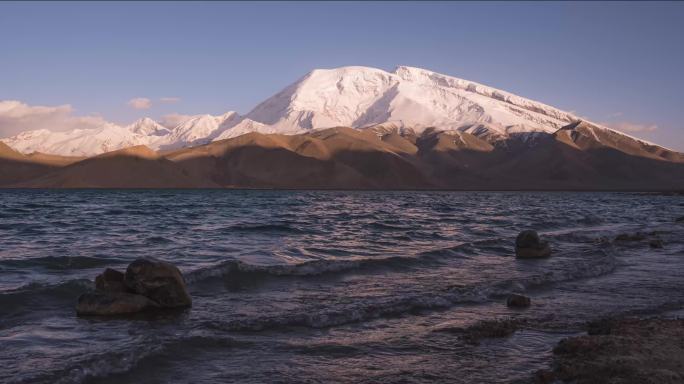 4K新疆喀什帕米尔高原慕斯塔格峰祖国边疆