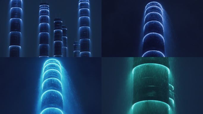 成都SKP生机之塔景观夜景实拍
