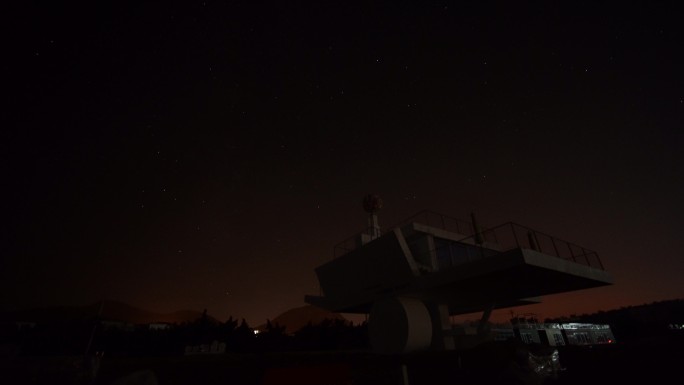 山东荣成马栏湾爱浪海景区的夜晚