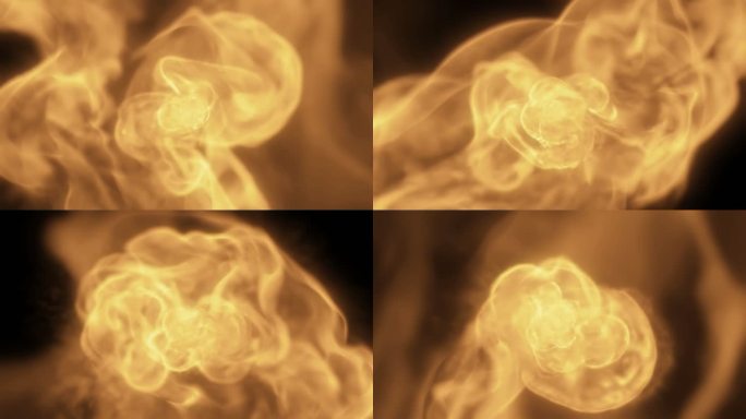 金色火焰冲屏能量喷射带通道