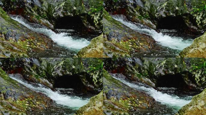 瀑布小溪河流山泉水森林自然大自然水