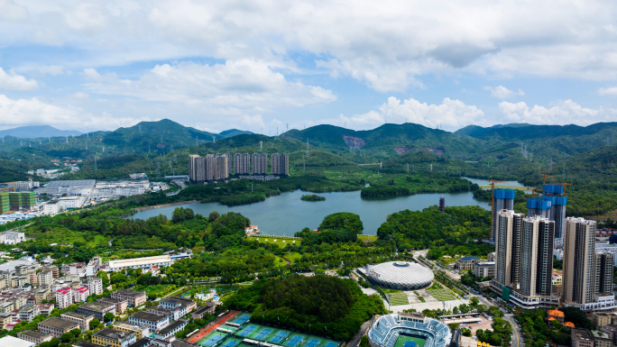 坪山体育中心大山坡水库延时