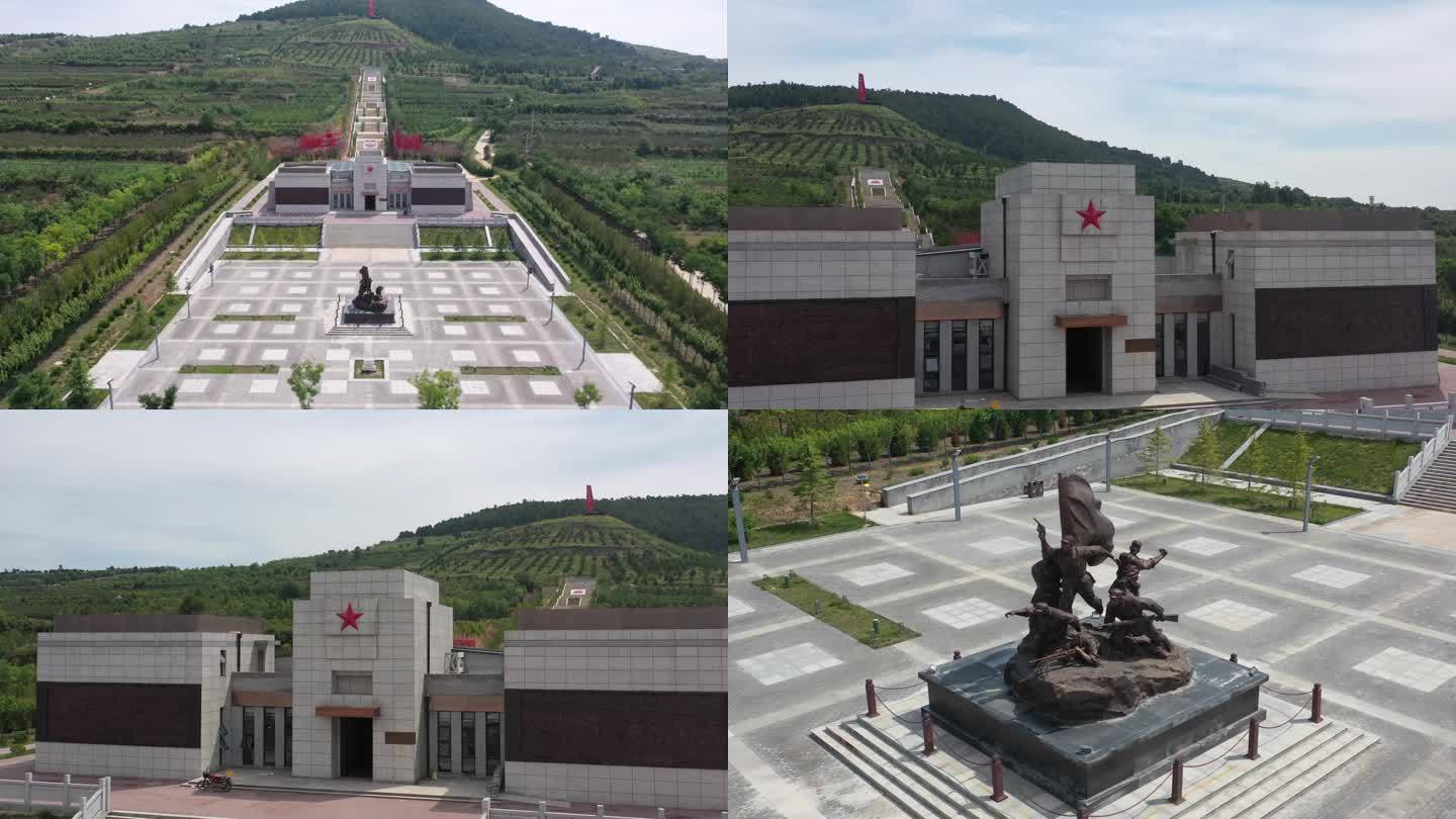 壶梯山战役遗址航拍壶梯山战役纪念碑纪念馆