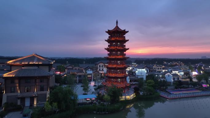 濮阳濮水小镇夜景