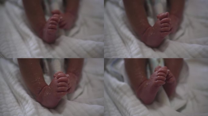 新生儿 新生儿小脚特写 小脚 小脚皮肤