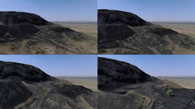 航拍内蒙古乌兰哈达火山口炼丹炉