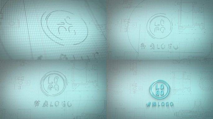 桥梁机械建筑室内设计手绘线稿logo演绎