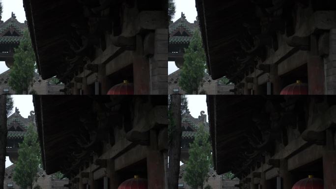 阴雨天的山西晋中资寿寺古寺院