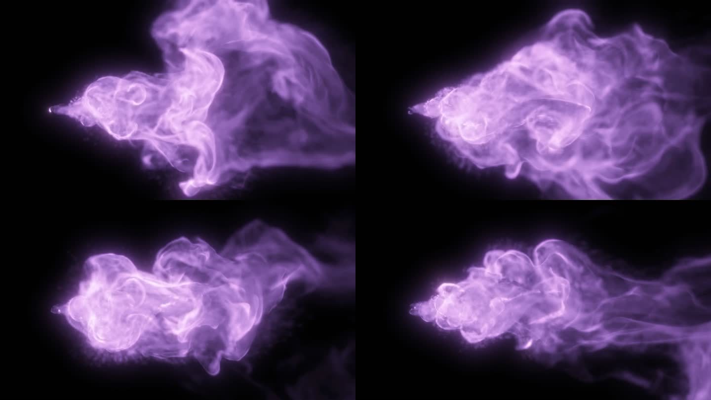 紫色火焰冲屏能量喷射带通道