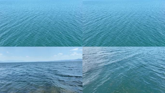 湛蓝海水湖水