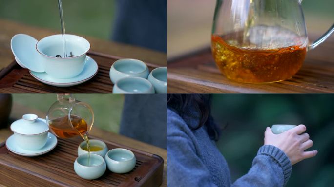 冲泡冲茶品茶茶艺沏茶