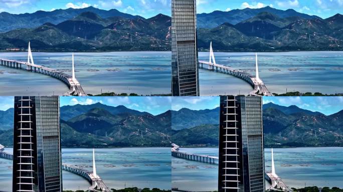 深圳湾大桥和山海同框