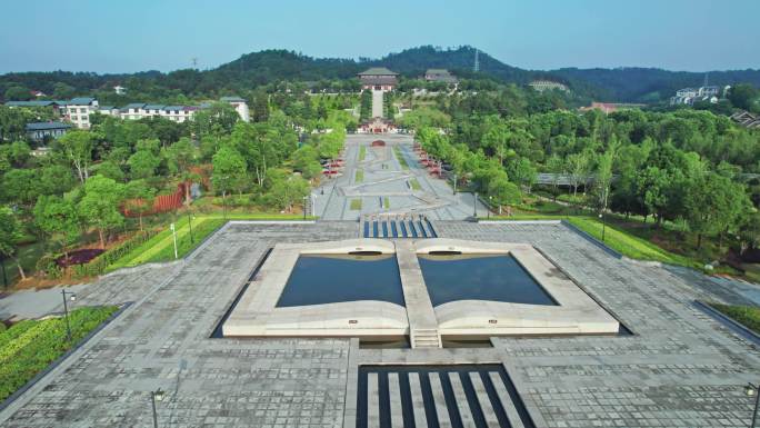 航拍福建南平建阳 考亭书院