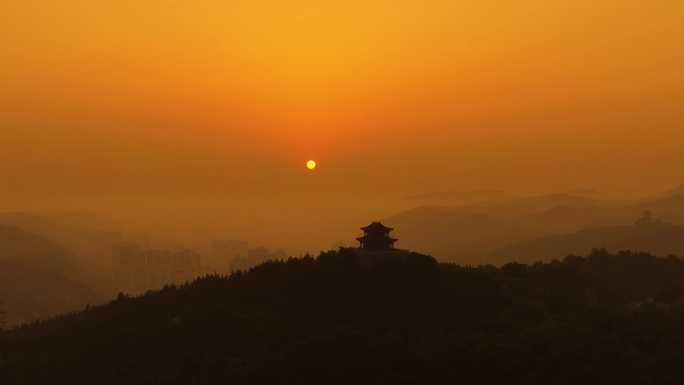 大山日出航拍