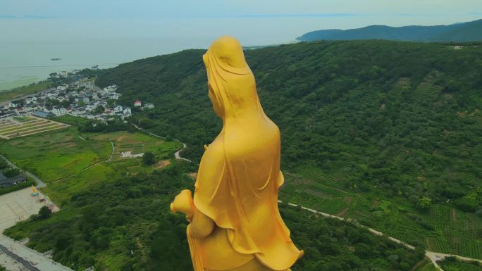 苏州大如意圣境 西山大观音全景 4K航拍