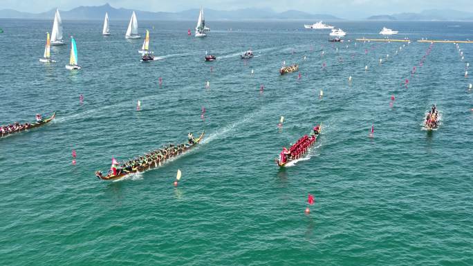 深圳大鹏端午节海上龙舟比赛