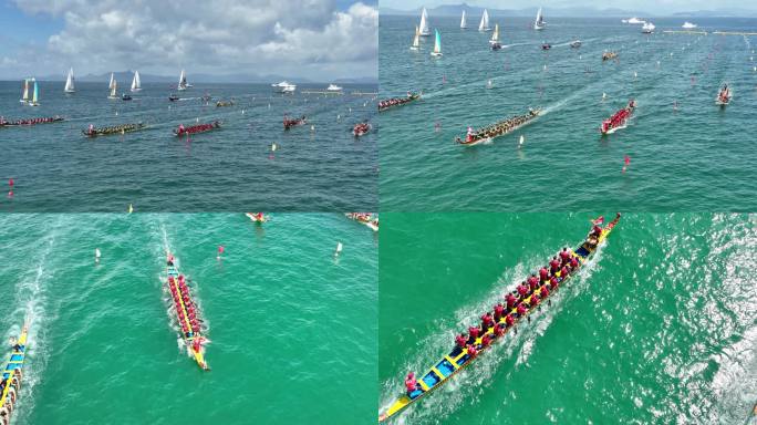 深圳大鹏端午节海上龙舟比赛
