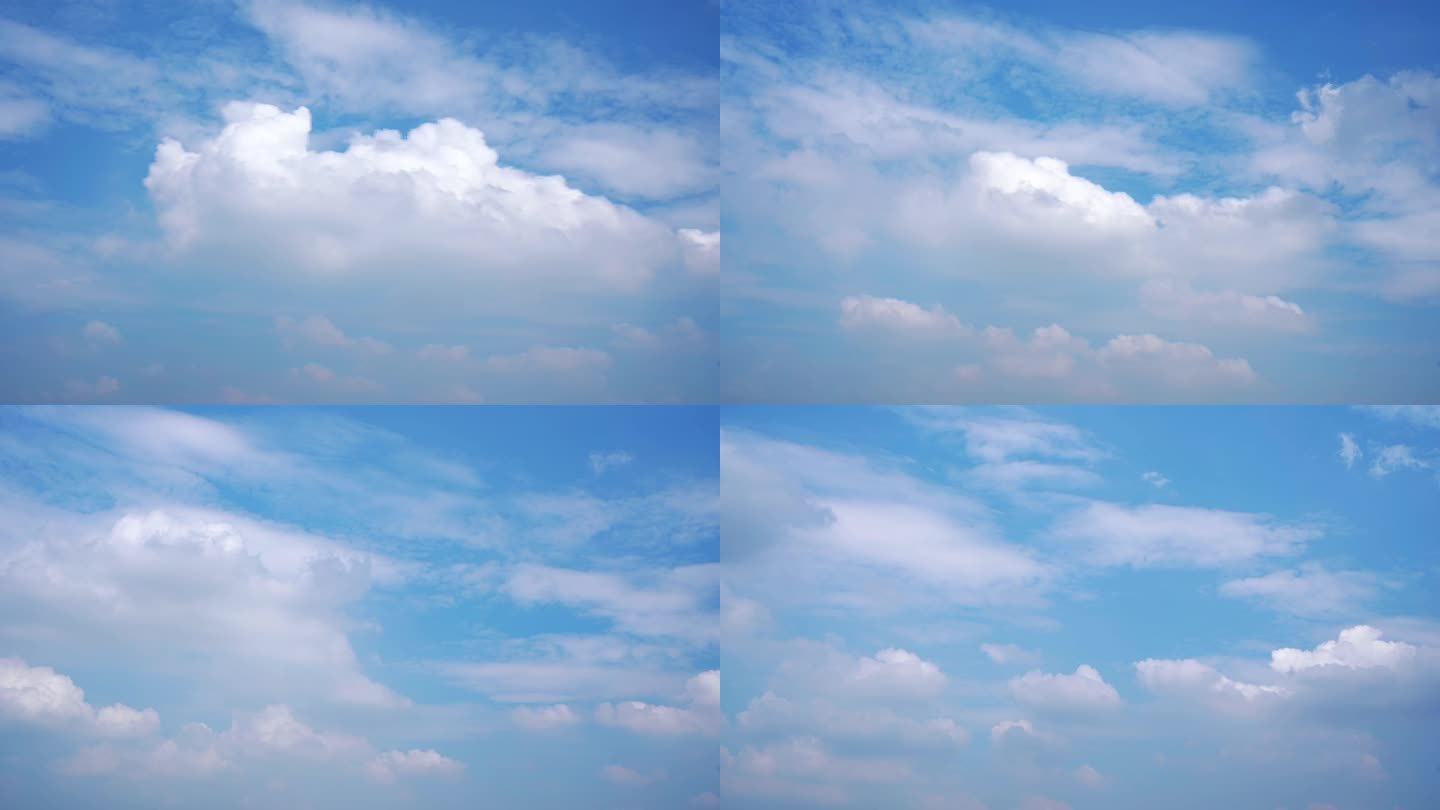 蓝天白云延时天空云朵飘飘云层变化唯美风景