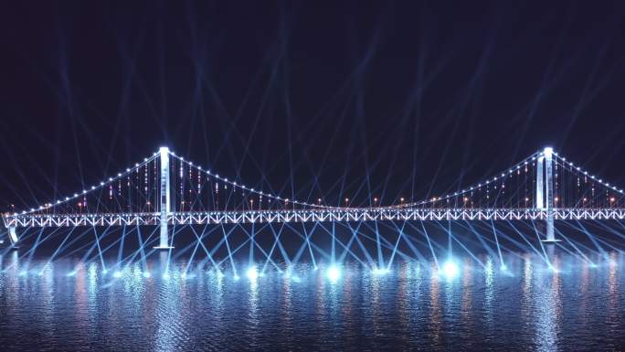 大连星海湾大桥夜景灯光秀