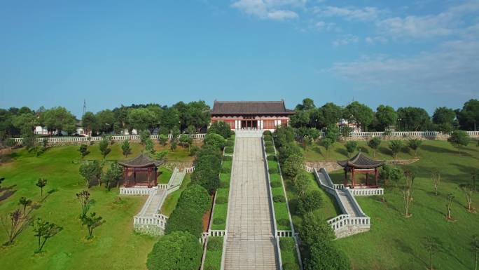 航拍福建南平建阳 考亭书院