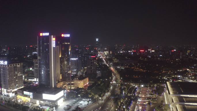 广东省东莞市CBD国贸汇一城鸿福繁华夜景