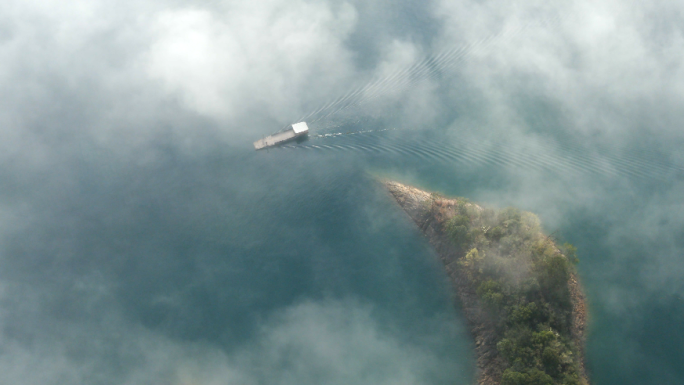 黄山太平湖千岛湖航拍船只