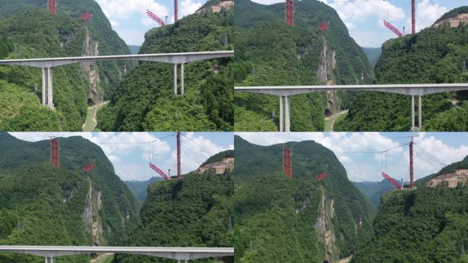 建设中的湖北鹤峰溇水河特大桥
